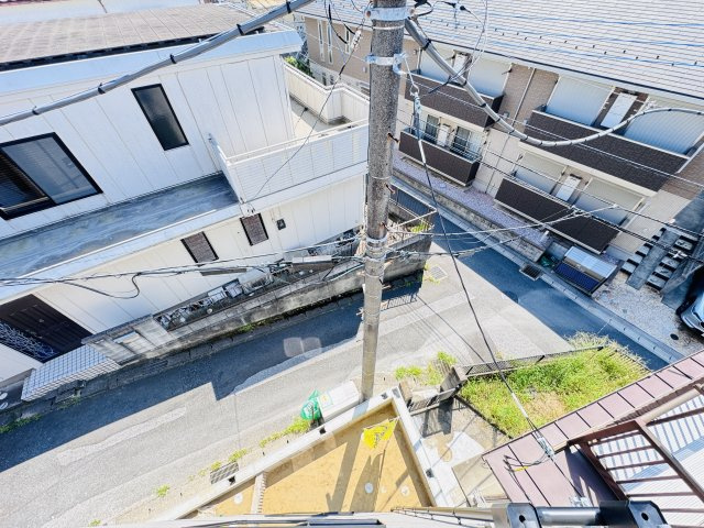 松戸市竹ヶ花新築戸建【北部小学校:10分】の展望|3Fバルコニーより道路側眺望