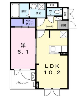 サニーレジデンス西三国Kの間取り