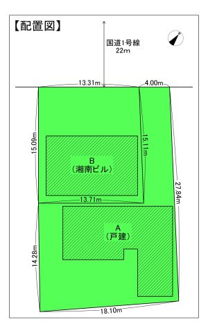 小田原市浜町４丁目(Ｃ)(戸建・湘南ビル)の区画図|配置図