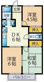 【間取り】 | スカイハイツＡ棟