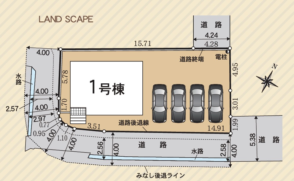坂出市川津町の新築一戸建の区画図