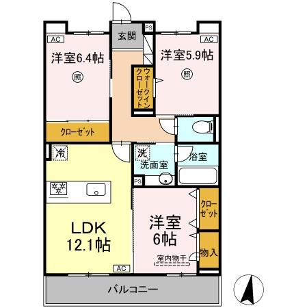 Sinfaria六本松の間取り