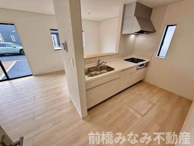 【新築平屋】高崎市金古町第16　４号棟(全４棟)　クレイドルガーデン　新築建売分譲のキッチン|きれいなキッチンです