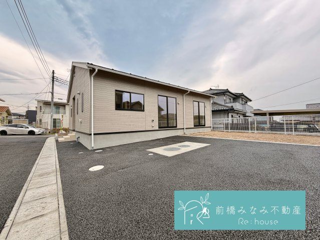 【新築平屋】高崎市金古町第16　４号棟(全４棟)　クレイドルガーデン　新築建売分譲の外観|外観は落ち着いています