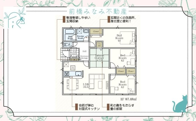 【新築平屋】高崎市金古町第16　４号棟(全４棟)　クレイドルガーデン　新築建売分譲の間取り