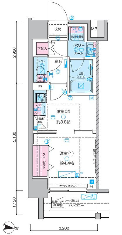 GENOVIA木場Ⅱの間取り