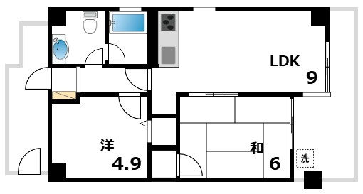 塚口フレックスの間取り