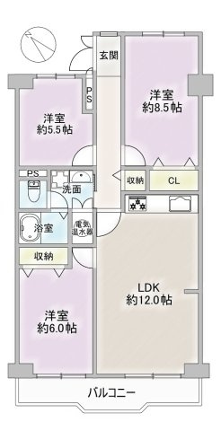 コープ野村八事の間取り
