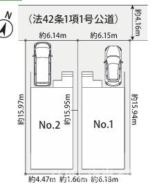 茅ヶ崎市浜之郷　新築戸建　全2棟の区画図|対象No2