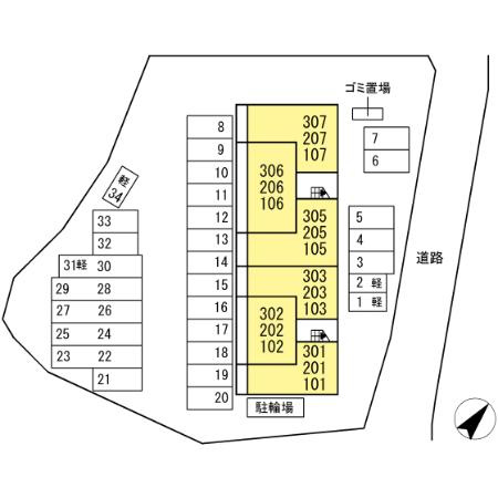 フェニックスアレシアの区画図