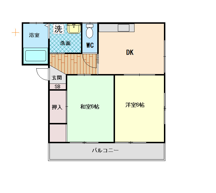 リビング六甲ウエストA棟の間取り