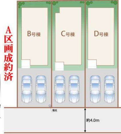 【区画図】 | 小平市回田町　新築戸建　全3棟　