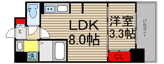S-RESIDENCE難波西alterの間取り