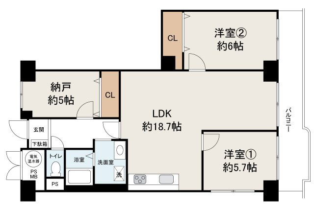 高石スカイハイツの間取り