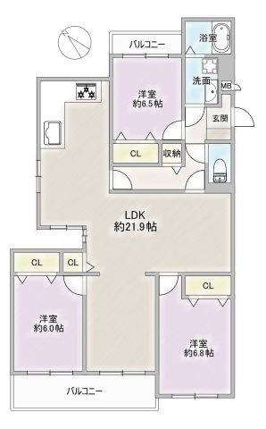 東山台スカイマンションの間取り