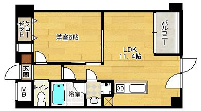 【間取り】 | VILLE　NEUVE西本町