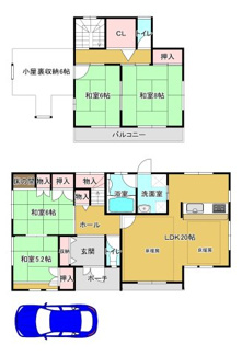 【間取り】 | 野洲市西河原　中古戸建