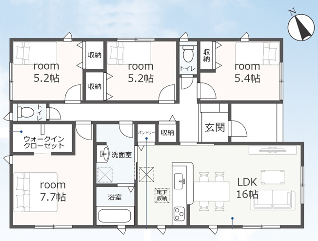 【間取り】 | 駿東郡小山町菅沼　新築一戸建て　1号棟