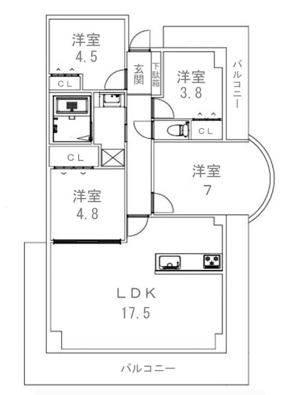 【間取り】 | グランブルー醍醐