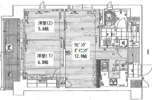 リーガル神戸三宮山手の間取り