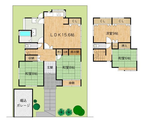【間取り】 | 大津市稲津３丁目　中古戸建