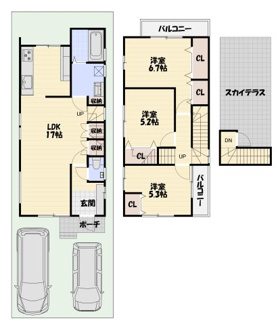 【間取り】 | 宇治市広野町尖山　中古戸建