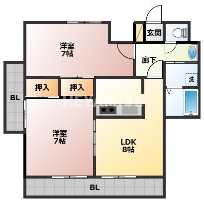 フロンティア貝津の間取り
