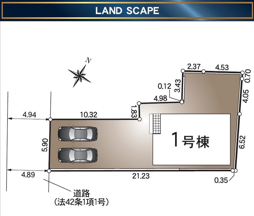 綾歌郡宇多津町網の浦の新築一戸建の区画図