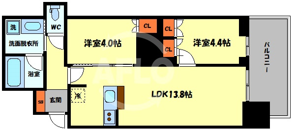 RJR堺筋本町タワー　開平小学校区の間取り|RJR堺筋本町タワー　間取り