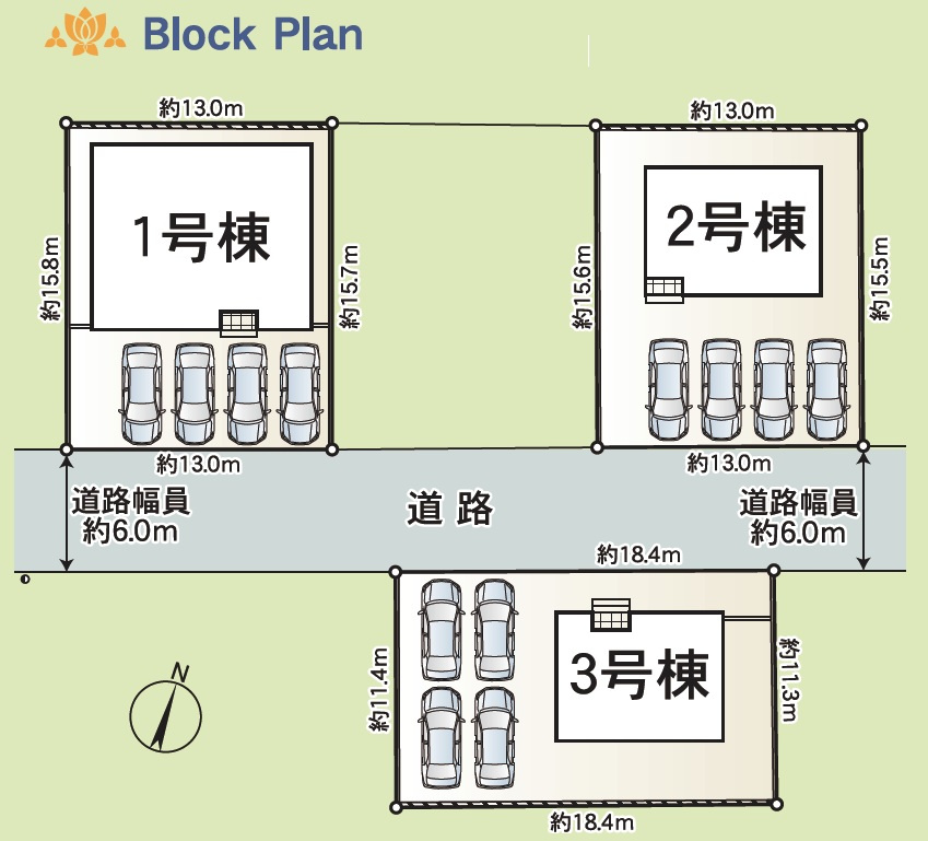 坂出市加茂町の新築一戸建の区画図
