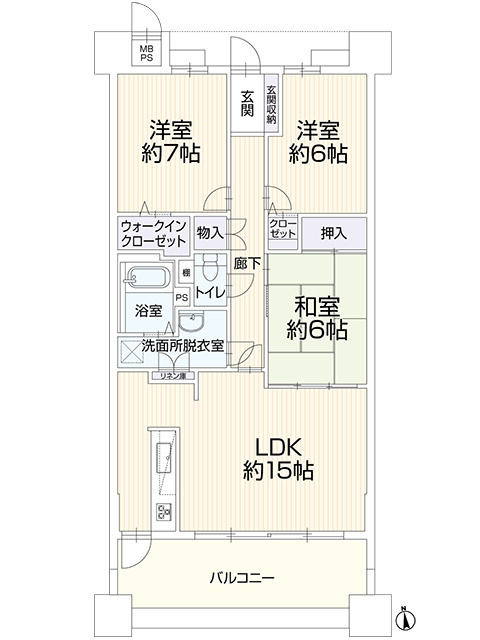 【仲介手数料無料／稲沢市】ライオンズガーデン稲沢西棟の間取り