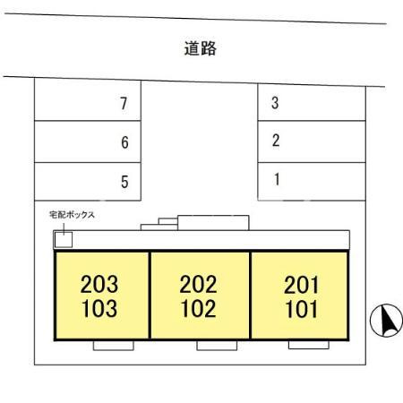 マルベリー　弐番館の区画図|高崎、前橋のお部屋探しはエンドスケープまで！お客様の理想お聞かせ下さい♪
