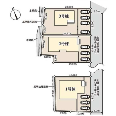 【区画図】 | Livele Garden.S加須市日出安2号棟 | 現況と異なる場合は現況優先とさせていただきます