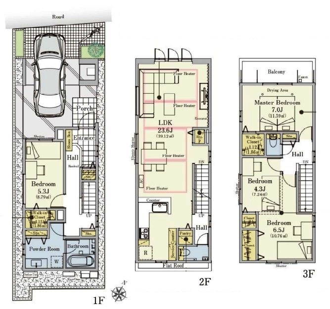 1号地間取り図