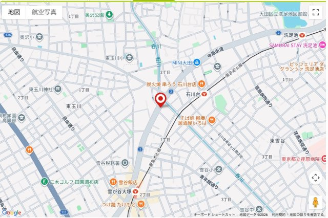 ★仲介手数料無料★石川台ハイライズ（現在リノベーション工事中）の地図