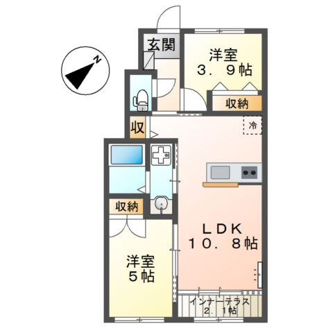 【間取り】 | （仮称）新築藤沢打戻アパート
