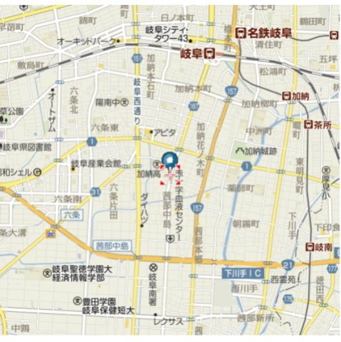 岐阜市加納南陽町２丁目の駐車場の外観