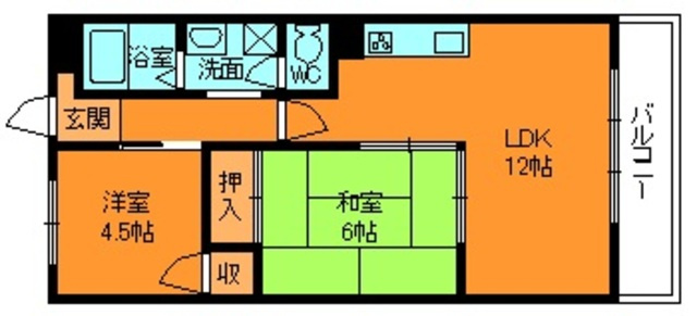 コーポ睦の間取り