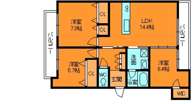 カーサブランカ　2の間取り