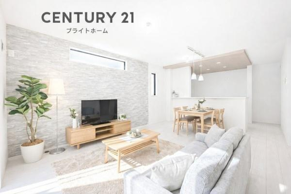 横浜市鶴見区寛政町の新築一戸建の居間・リビング|家族が自然と集まるリビングは
落ち着きのある空間です♪
※家具等はCGでの参考レイアウトです。