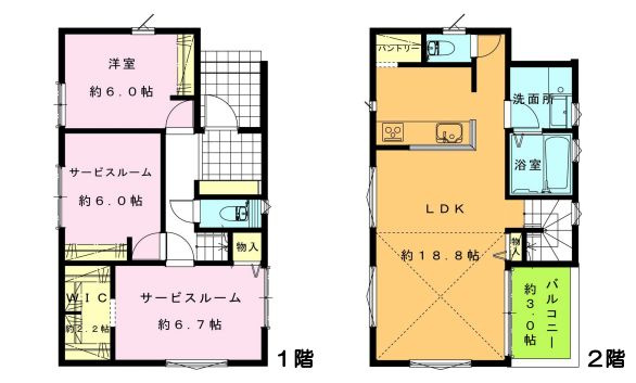 茅ヶ崎市西久保新築戸建て　C棟の間取り|間取図「茅ヶ崎市西久保新築戸建て　C棟」