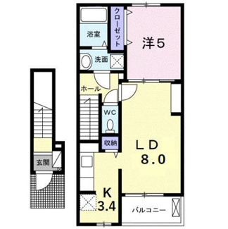 【間取り】 | クラール東村　Ｃ