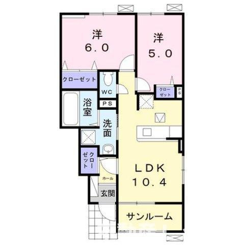 フロー　デ　セリシール　Ⅲの間取り
