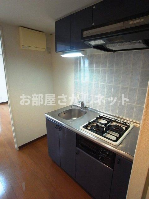 シンシア護国寺【おとり物件なし】#学生・社会人にオススメ！初期費用分割払いOK！のキッチン|システムキッチン（2口ガスコンロ・グリル付）