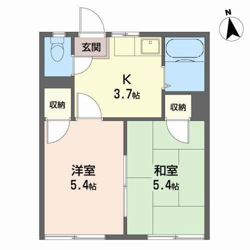 朝日ヶ丘ハイツ Ｃの間取り
