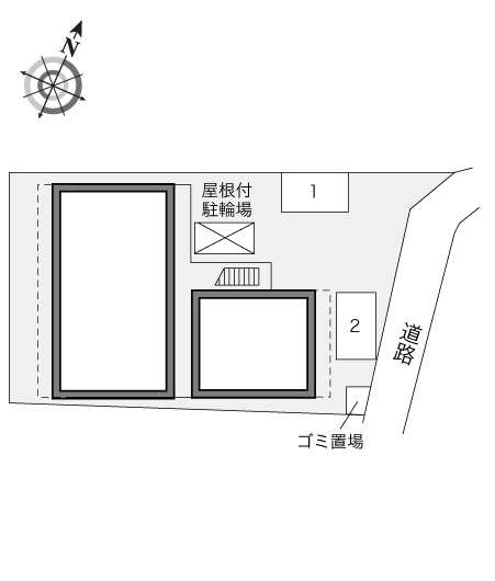 広島市西区高須１丁目のアパートの区画図|画像4