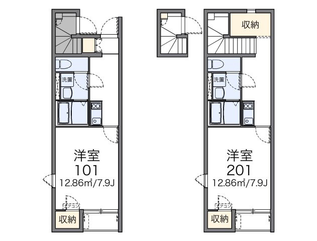 広島市佐伯区五日市５丁目のアパートの間取り|画像2