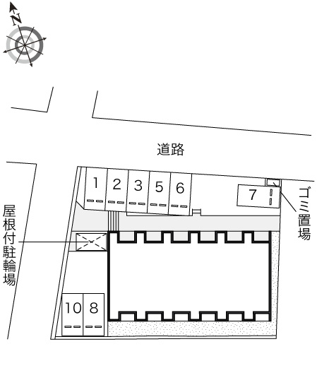 広島市佐伯区五日市５丁目のアパートの区画図|画像4