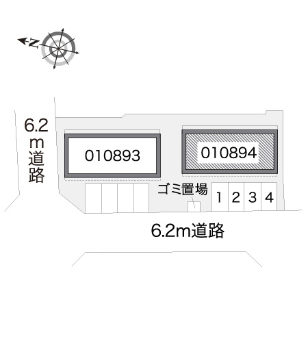 広島市佐伯区観音台３丁目のアパートの区画図|画像4