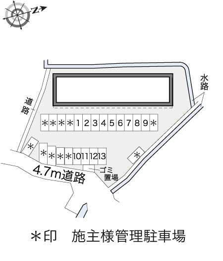広島市佐伯区五日市中央７丁目のアパートの区画図|画像4